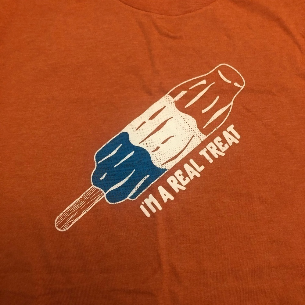 Bella + Canvas | "I'm A Real Treat" Graphic Tee | Size M | Heather Orange - Picture 7 of 16